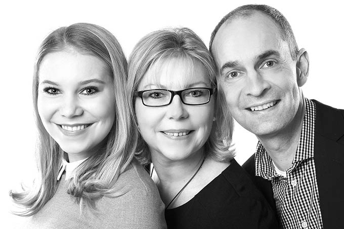 Familienfoto mit Tochter